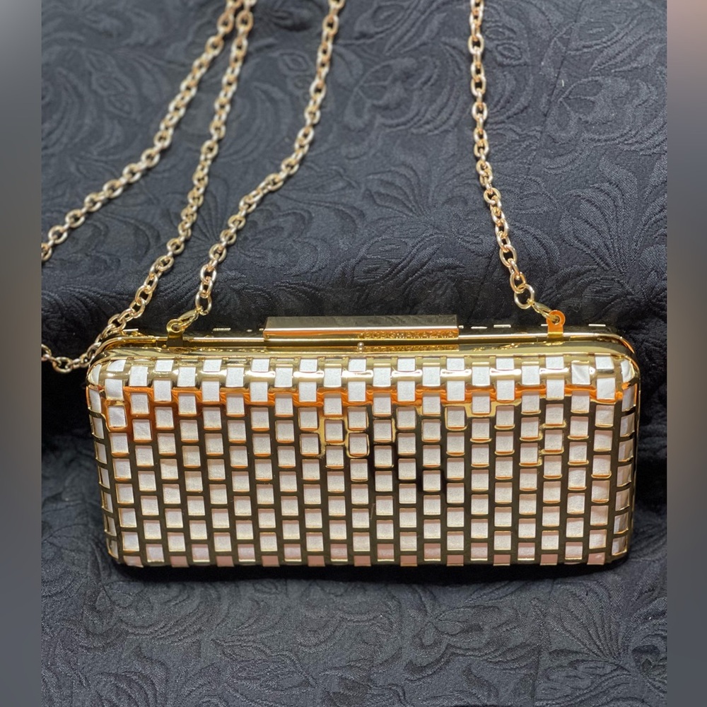 BCBG GOLD CLUTCH
